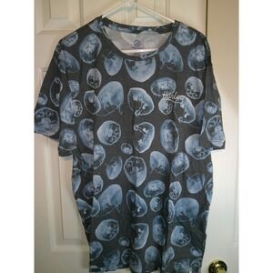 Hurley Graphic T-Shirt Jellyfish Print Short Sleeve Casual Top‎ XXL